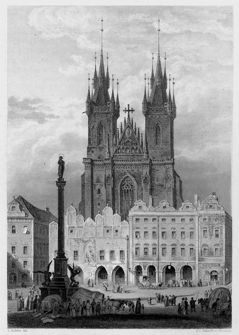 Марианская колонна на Староместской площади, 1841 год